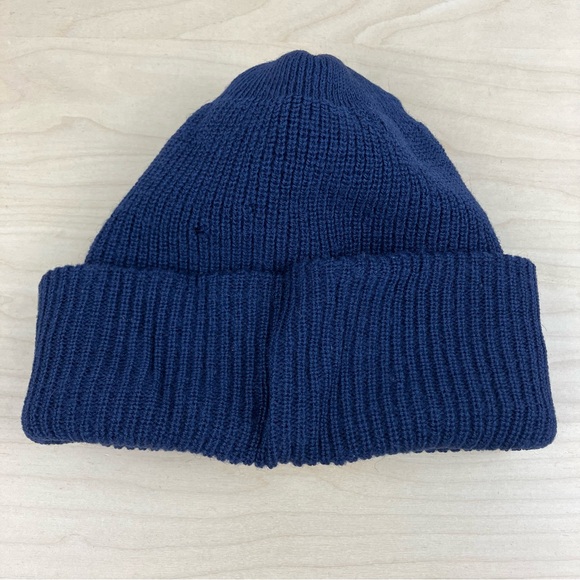 Vintage Wigwam Winter Beanie Hat 100% Pure Virgin Wool Navy Blue Made In USA - Picture 2 of 12